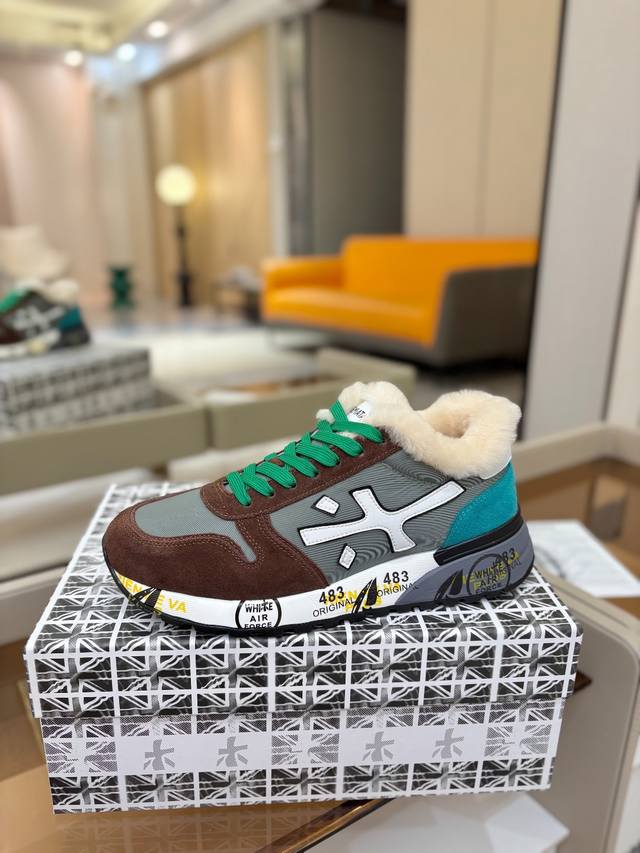 价格p： 普瑞米亚达 premiata Lander Trainers 兰诺系列米字低帮复古百搭 休闲训练运动鞋 premiata是意大利品牌。premiata