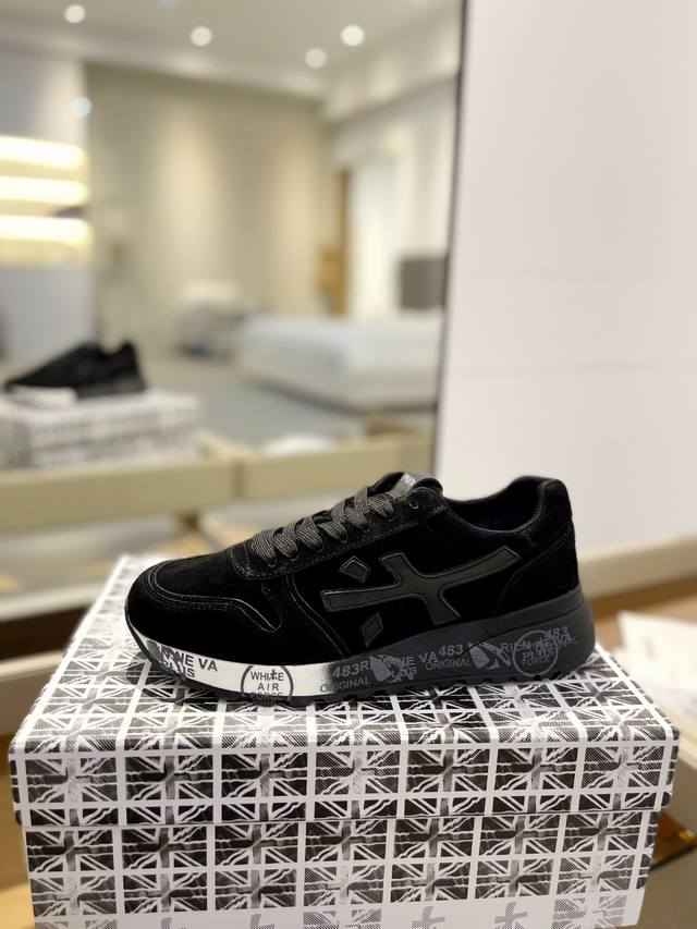 价格p： 毛里 普瑞米亚达 premiata Lander Trainers 兰诺系列米字低帮复古百搭 休闲训练运动鞋 premiata是意大利品牌。premi