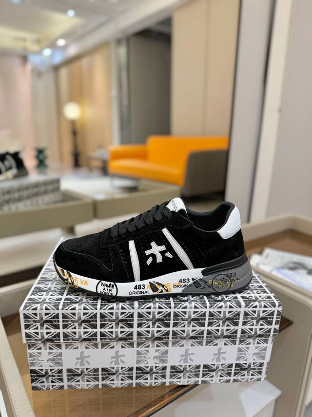 价格p： 普瑞米亚达 premiata Lander Trainers 兰诺系列米字低帮复古百搭 休闲训练运动鞋 premiata是意大利品牌。premiata