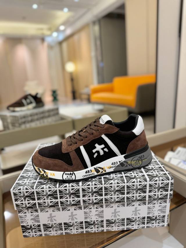 价格p： 普瑞米亚达 premiata Lander Trainers 兰诺系列米字低帮复古百搭 休闲训练运动鞋 premiata是意大利品牌。premiata