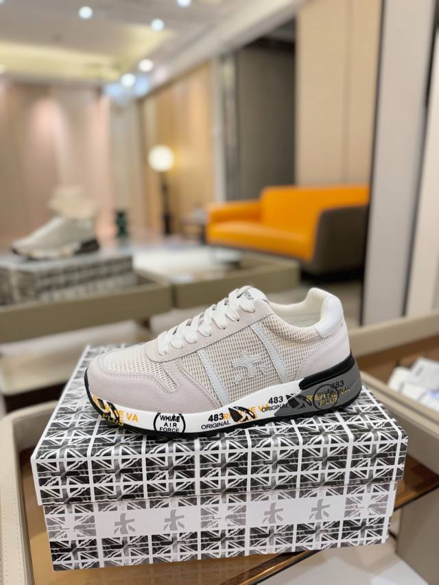 价格p： 普瑞米亚达 premiata Lander Trainers 兰诺系列米字低帮复古百搭 休闲训练运动鞋 premiata是意大利品牌。premiata