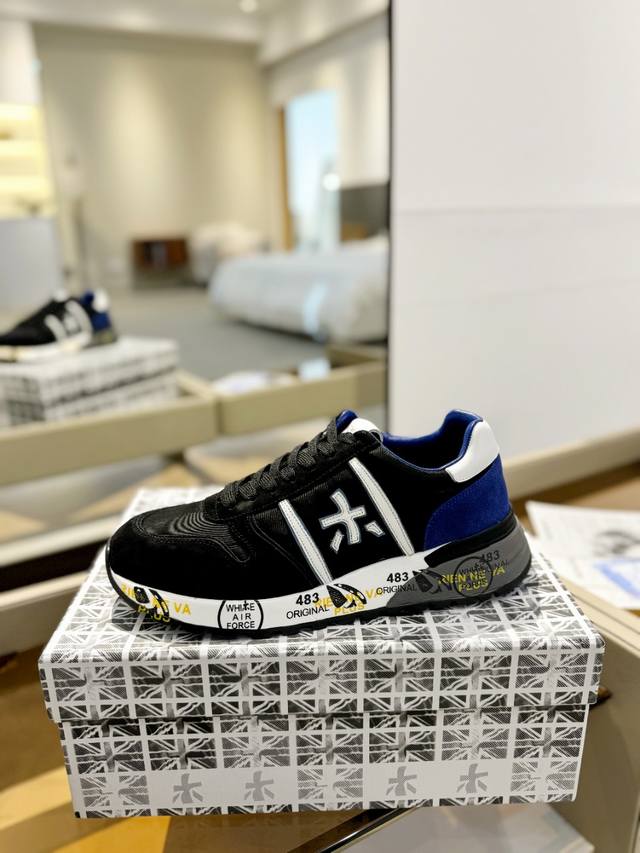 价格p： 普瑞米亚达 premiata Lander Trainers 兰诺系列米字低帮复古百搭 休闲训练运动鞋 premiata是意大利品牌。premiata