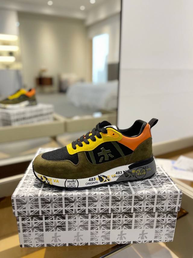 价格p： 普瑞米亚达 premiata Lander Trainers 兰诺系列米字低帮复古百搭 休闲训练运动鞋 premiata是意大利品牌。premiata