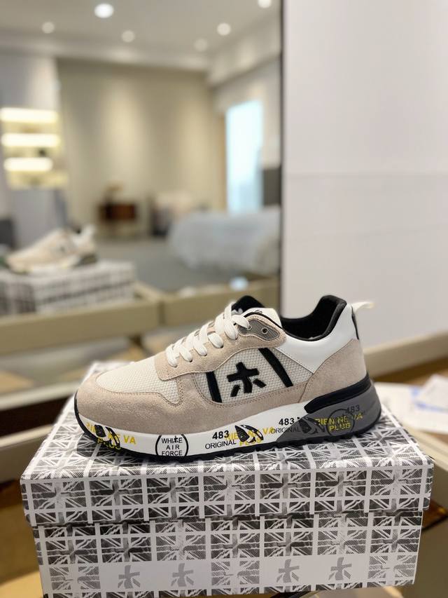 价格p： 普瑞米亚达 premiata Lander Trainers 兰诺系列米字低帮复古百搭 休闲训练运动鞋 premiata是意大利品牌。premiata