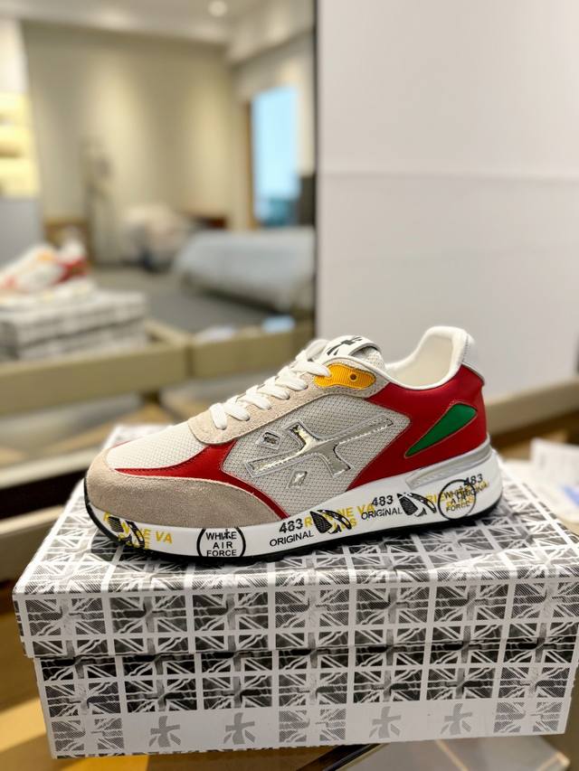 价格p： 普瑞米亚达 premiata Lander Trainers 兰诺系列米字低帮复古百搭 休闲训练运动鞋 premiata是意大利品牌。premiata