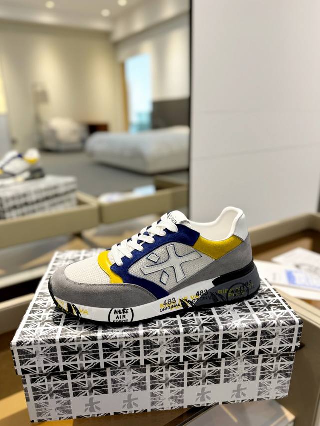 价格p： 普瑞米亚达 premiata Lander Trainers 兰诺系列米字低帮复古百搭 休闲训练运动鞋 premiata是意大利品牌。premiata