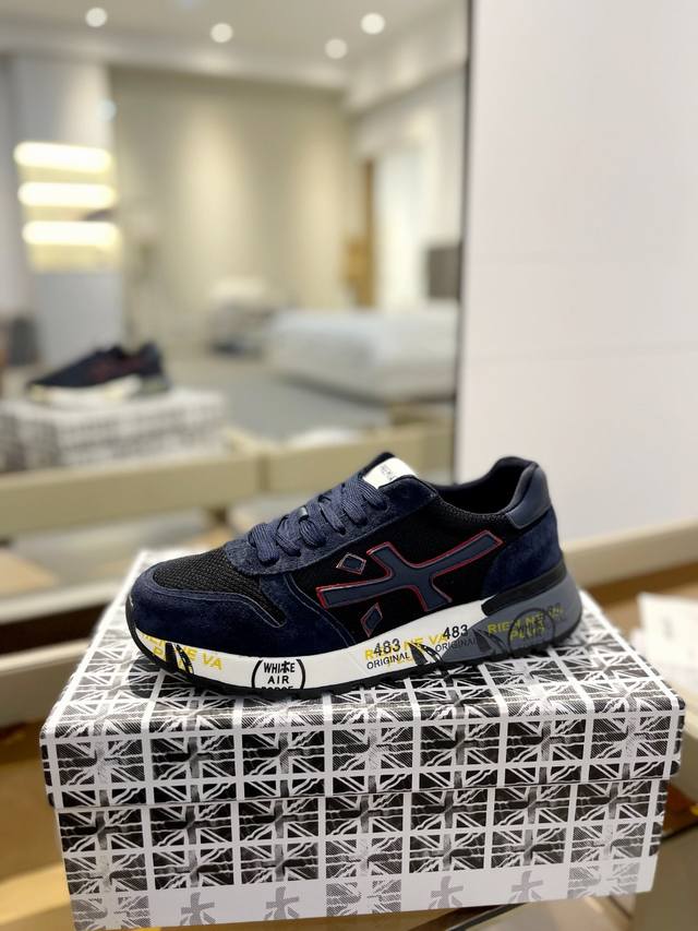 价格p： 普瑞米亚达 premiata Lander Trainers 兰诺系列米字低帮复古百搭 休闲训练运动鞋 premiata是意大利品牌。premiata