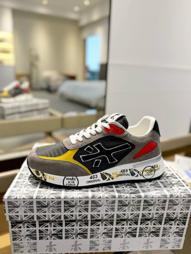 价格p： 普瑞米亚达 premiata Lander Trainers 兰诺系列米字低帮复古百搭 休闲训练运动鞋 premiata是意大利品牌。premiata