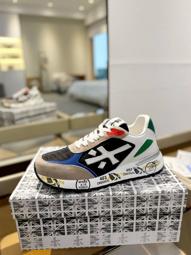 价格p： 普瑞米亚达 premiata Lander Trainers 兰诺系列米字低帮复古百搭 休闲训练运动鞋 premiata是意大利品牌。premiata