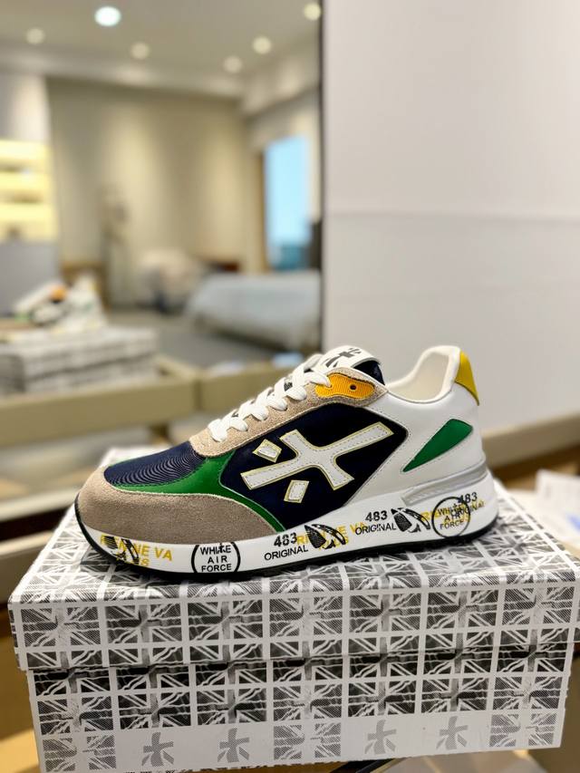 价格p： 普瑞米亚达 premiata Lander Trainers 兰诺系列米字低帮复古百搭 休闲训练运动鞋 premiata是意大利品牌。premiata