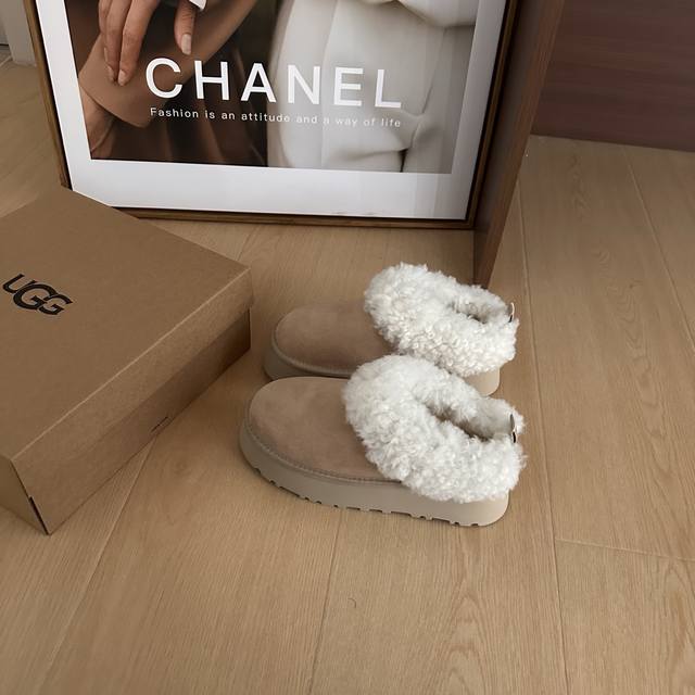 Ugg卷毛套装搭配的“塔茨勒”来袭 今年最最好看的波卷配上爆得版型 势必出圈，菜籽色，栗色，35-40码！