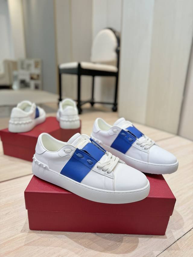 工厂p价 顶级系列 Valentino华伦天奴Garavani Open Disco 铆钉 厚底 休闲 运动鞋 小白鞋 原版购入开发 做货 V家经典系列 柳钉小