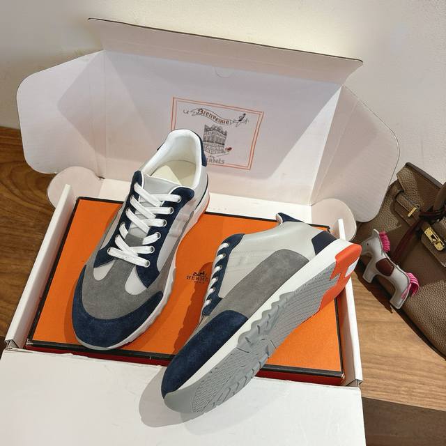 实价： Hermes Fw25 Ne Arrival～ 秋冬新款Trail运动鞋 Trail运动鞋款式，设计经典百搭，一脚蹬的样式方便穿脱，适合多种场合穿搭。品