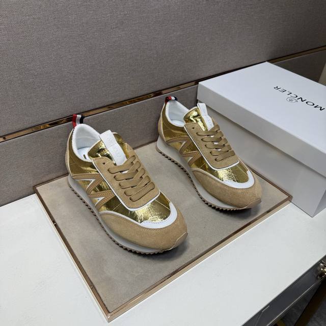 出厂价pp 蒙口～ 情侣装休闲鞋 2025Z柜同步发售 码数:36-44# 2个颜色鞋面选用多材质拼接网布内里，舒适透气，鞋底：原版舒适耐磨大底，实物拍摄实物更