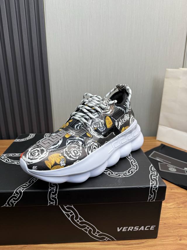 工厂p价 Versac*范思哲.爆款老爹鞋情侣款众多明星.红人秀官网1:1复制厚底 Rp发泡大底 底厚6公分走路轻便防滑面料特殊材料特殊工艺时尚 潮流 霸气35