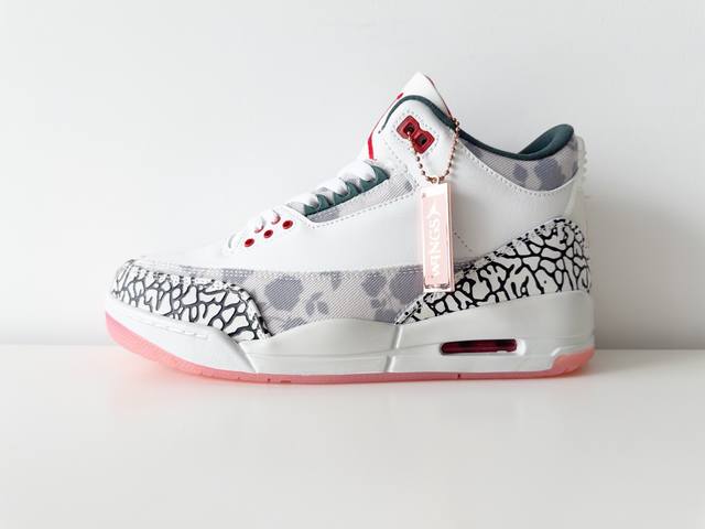 Jordan Air Jordan 3 Retro Wings 舒适百搭 防滑耐磨 中帮 复古篮球鞋 男女同款 米灰粉 36-47