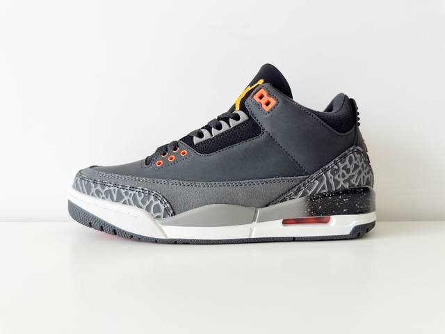 Jordan Air Jordan 3 Fear 舒适 耐磨 中帮 复古篮球鞋 男女款 灰黑色36-47