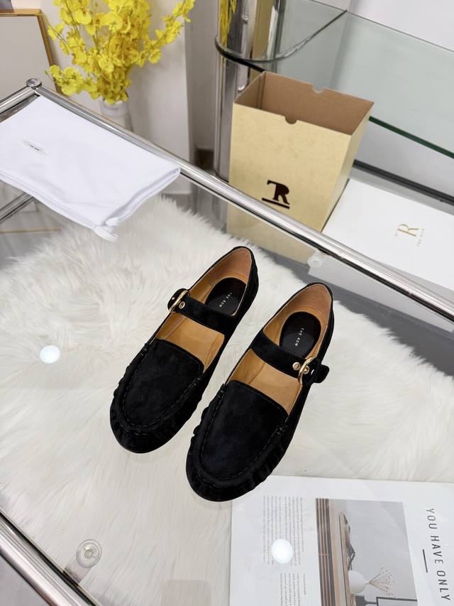 工厂p价 女装女鞋 运动原单高品质 小众潮牌 The Ro*2026春夏新款简易一字扣带圆头平底鞋玛丽珍单鞋奶奶鞋！简易复古中性风！ 非常舒服的平底鞋，极简设计