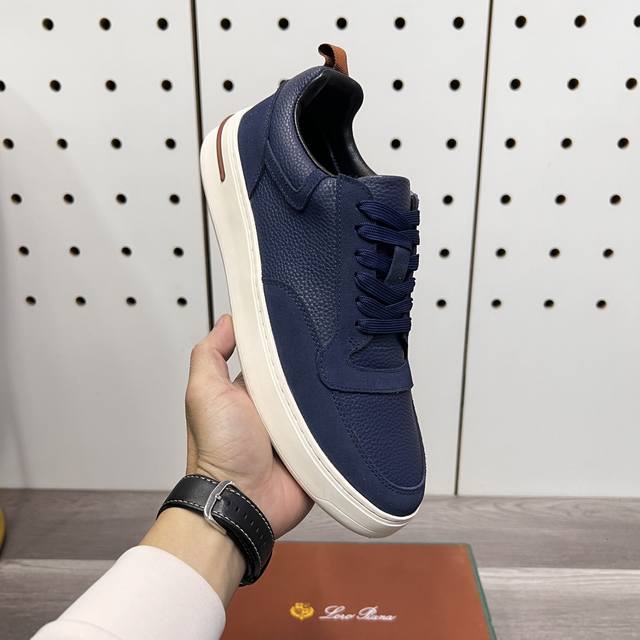 工厂p价p： Loro piana 诺优翩雅 经典款休闲鞋，男士系带休闲鞋运动鞋，高品质轻便舒适面料，户外休闲均可，配色年轻又有活力，搭配运动装或休闲西装都超赞