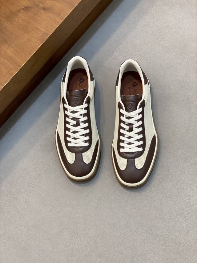 Loro piana 诺优翩雅 经典款休闲鞋，男士系带休闲鞋运动鞋，高品质轻便舒适面料，户外休闲均可，配色年轻又有活力，搭配运动装或休闲西装都超赞！ 码数：39