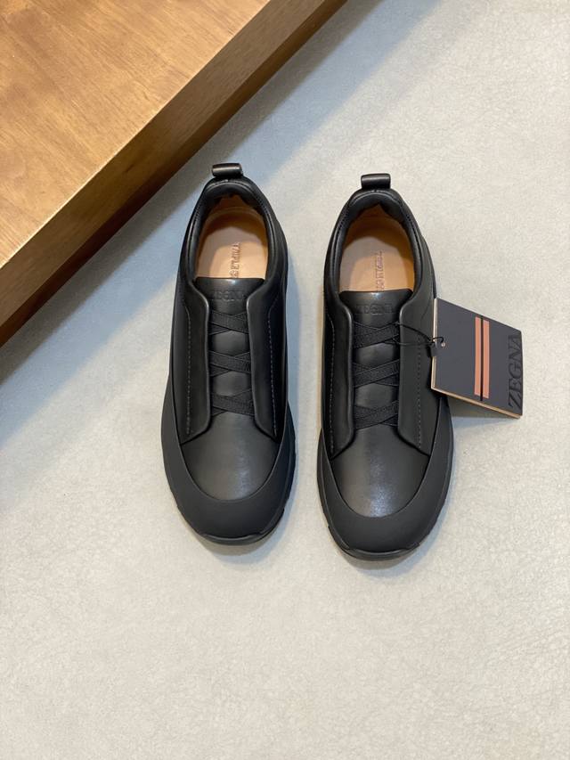 Zegna 杰尼亚 顶级 皮鞋码数:39-44 38 45可定做 2025全新系列Zegna杰尼亚男鞋绒面革 Triple Stitchmonte奢华休闲鞋 最