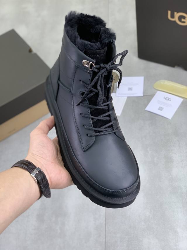 工厂p价p 实价 顶级版本 Ugg 2025秋冬高帮新款 便鞋新生系列 安思丽穆勒鞋 时尚舒适浅口平底一脚蹬休闲乐福鞋 经典翻毛牛皮搭配10毫米羊毛里衬 鞋内底