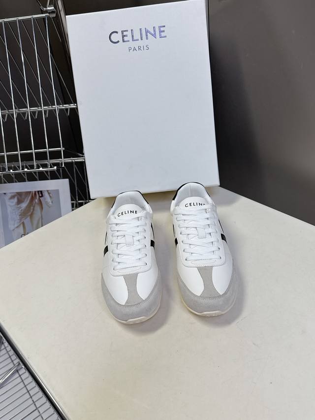 男装20 Celine思琳最新情侣款休闲鞋德训运动鞋 小白鞋，专柜9010Rmb购入开发 充满街头感的一双鞋子，最新大C设计非常赞 这款鞋有它自己独特的设计，皮