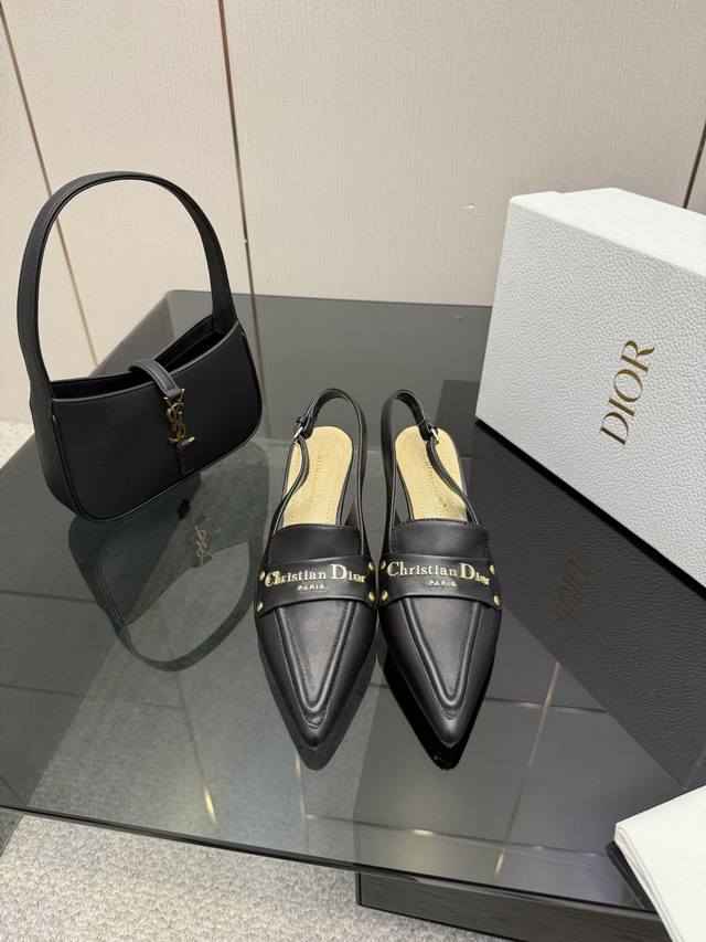 Dior2025 春夏新品尖头高跟鞋 延续D家永恒经典！这款鞋低调不失华丽 性感又不显张扬 鞋型是大家都爱的秀气款 非常非常显瘦 侧面整个弧度将脚部曲线完美展现