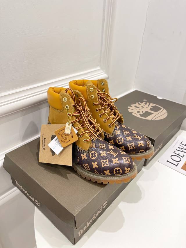 Timbelang 天伯伦情侣款，招牌顶级货，防得了水，登上首选、还能去雪山不冷专 柜货都内夾保温绵，别家没有的，货比三家Timberland 天伯伦大黄靴 男