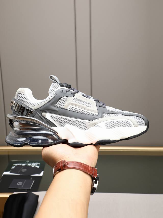 philipp plein 菲利普普莱茵pp 气垫 网面 休闲 运动鞋 老爹鞋 原版购入开发 做货 经典pp 轻便跑步鞋 前卫大胆的设计 更是融合了街头风格 让