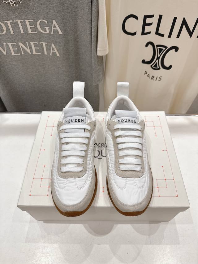 高版本情侣款 Alexander Mcqueen 亚历山大 麦昆 最新 Flexion系列情侣款复古休闲运动鞋轻便跑步鞋小白鞋 原版购入开发 做货 这款Flex