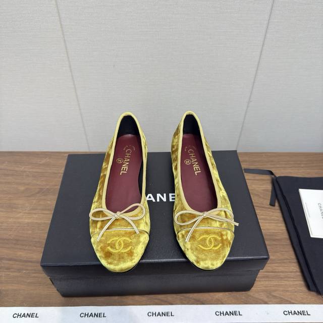 Chanel26C芭蕾舞单鞋～ 平底边鞋系列 顶级版本 原版1:1切割而成 Chanel香奈儿万年经典蝴蝶结 圆头芭蕾舞鞋 好品质不多 真正做到随便进出专柜无压