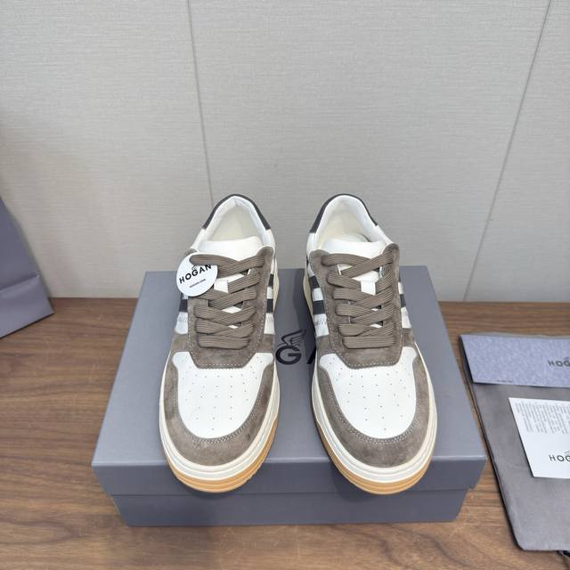 Hogan霍根2025 休闲运动鞋 厚底 高端系带板鞋 高版本 情侣款 这款由吴磊倾情代言 专柜同款 未来主义 奢潮款 全新Lnteractive Cube系列