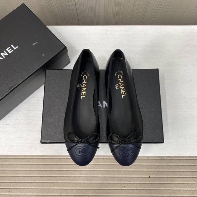 出厂价p 顶级品质 一直都在升级的Chanel单鞋 Ss 顶级版本 Hk海外代购 原版1:1切割而成 Chanel香奈儿万年经典蝴蝶结 圆头芭蕾舞鞋 好品质不多