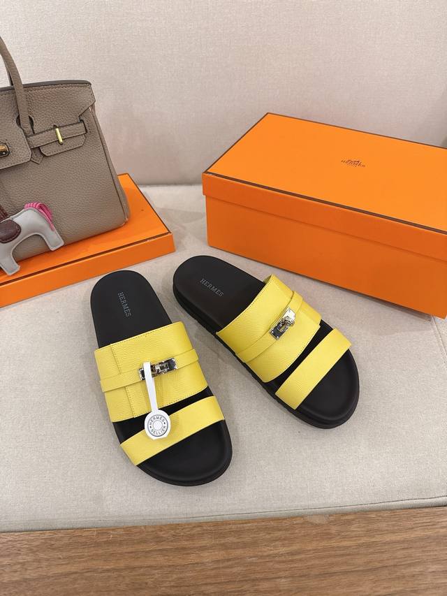 官网最新配色』 二舅拖凉鞋全系列出厂价pp女款 男款 Herme*2025新款H拖鞋 鲜清艳新 ～时尚活力清气春息 不多解释了，买过的都知道 Tpu防滑大底 3