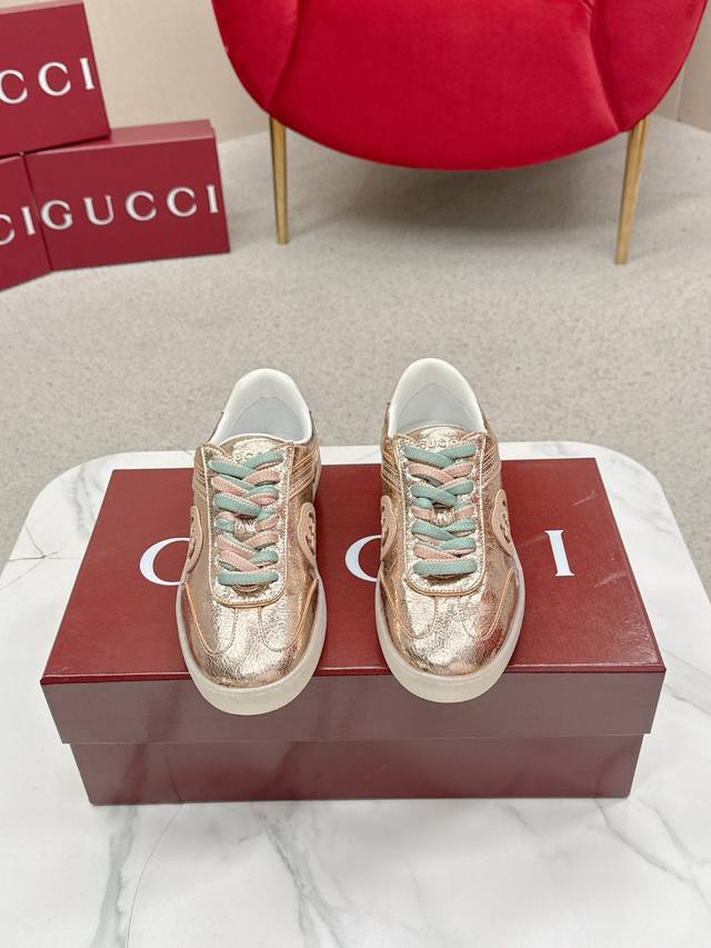 女p 男p Gucci 最新款 阿甘鞋 德训鞋 休闲鞋 复古时尚 简约高级 随意搭配 上脚非常轻便舒适鞋面原版牛皮面 网面拼接 羊皮内里 最新开模原版大底码数: