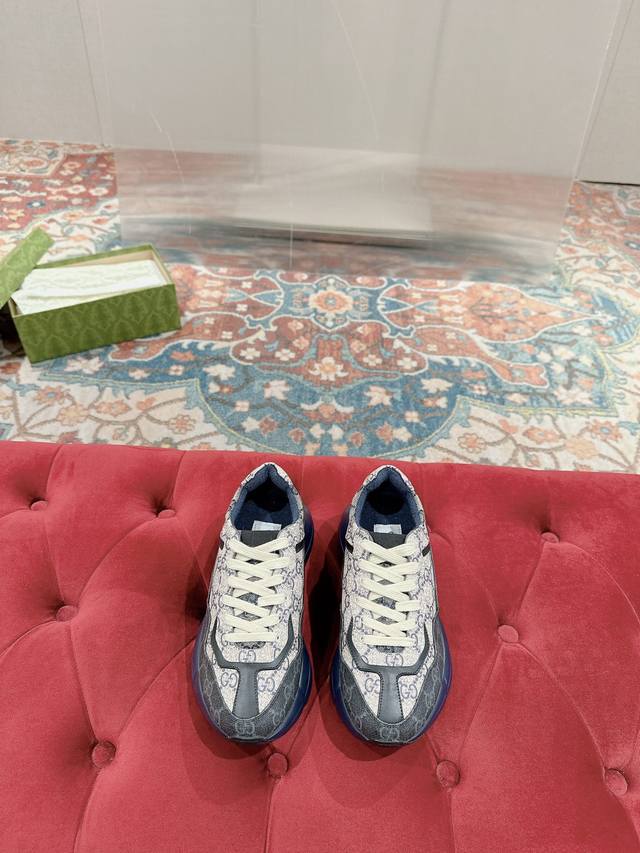 女款p 男款p 意大利古驰Gucci老爹鞋 代购级 原版复刻 太古汇购入原版经过不断的改进细节，升级，从鞋子的包装-防伪标识-鞋盒配件-面料优化-大底工艺-车线