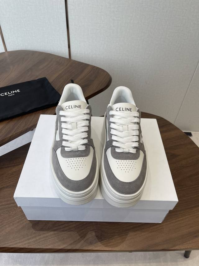 Celine思琳赛琳 新色 Celine Runner 动鞋鞋舌和鞋后帮饰有Celine标志运动鞋 鞋后帮和侧面压印Celine标志 厚底面包鞋2025春夏新款