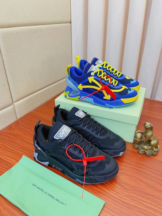 价： DDD 品牌: Off-White 休闲款 DDD 面料: 牛皮配透气网纱 DDD 内里:原版透气网布内里 DDD 鞋底:原版耐磨增高大底 DDD 码数: