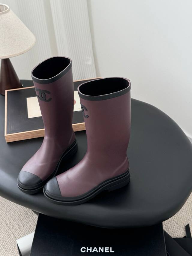 升级版 不加价 真正代工品质 DDD 重新开模具 原版代工 DDD 香奈儿 Chanel DDD 橡胶硫化版-中间无缝 原版购入，重金打造 24S小香雨靴，无合