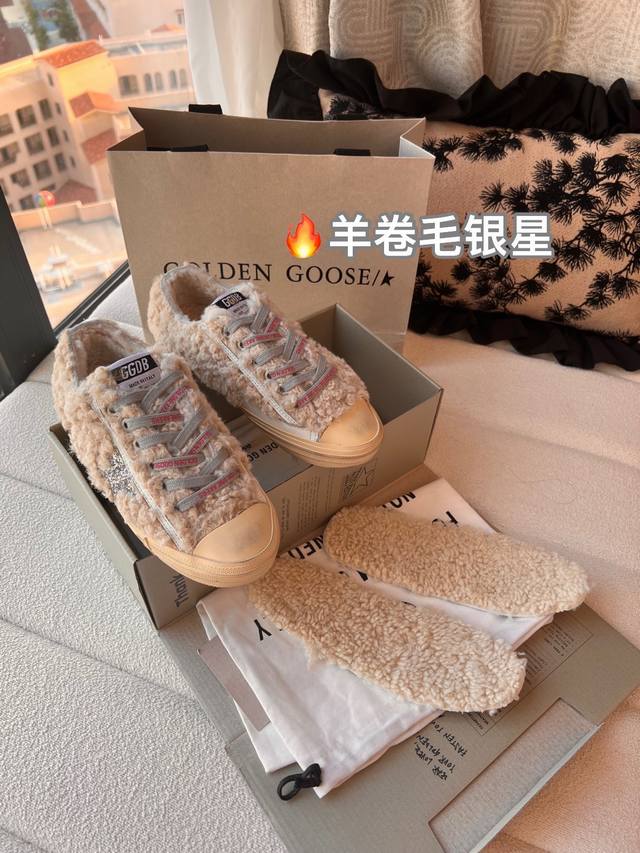 长期做货订单询价 DDD 银星羊卷毛情侣款顶级高版本升级专柜新包装Ggdb Ballstar 小脏鞋羊毛里情侣款黄金鹅星星羊羔毛毛毛鞋Golden Gse De