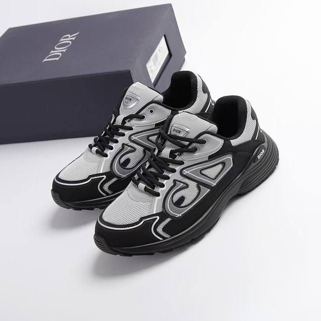 工厂P价 迪奥 B30爆款超人气运动，新品专柜同步，进口牛皮透气网布面料搭配，潮达人必备，复杂工艺完美复刻 进口柔软网布里垫，鞋底：独家活动成型底超级舒适，原厂