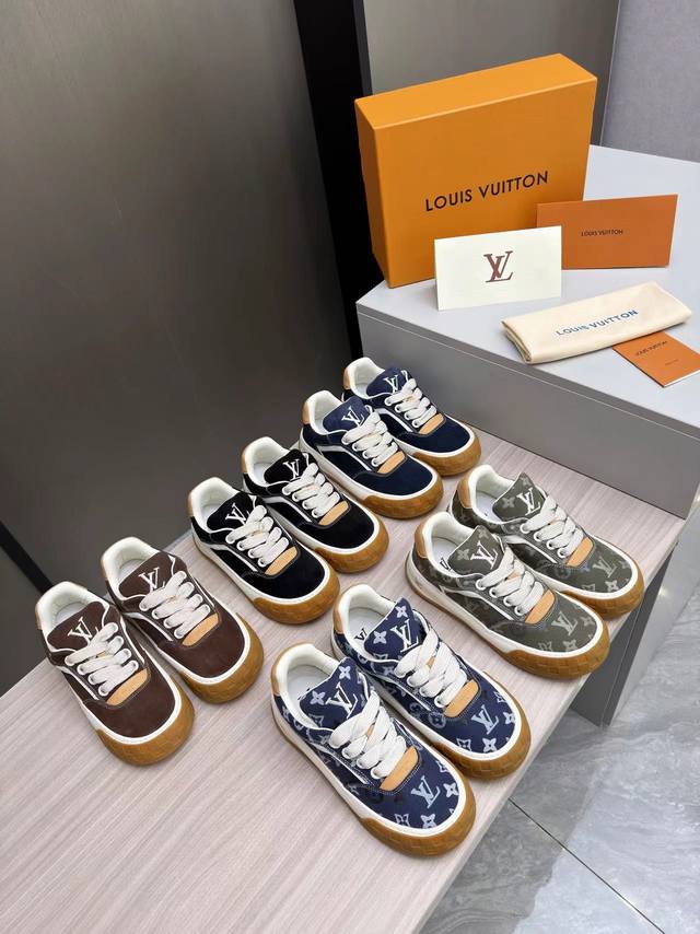 工厂P价P： 顶级版本 Lv-路易威登-经典走秀新款 DDD 空胶工艺 原版1：1开发复刻！！上脚非常舒适 奢侈用料，做工精细，中底印有欧洲制造英文字母 DDD