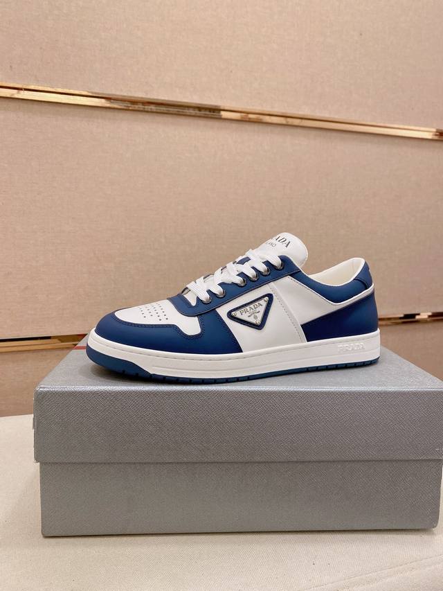 工厂P价 高版本 高品质新款Prada 普拉达 专柜同步上市， 新款男鞋、面料精选头层牛皮高超工艺制作而成。内里:全牛皮内里。高端气垫开模防滑橡胶大底，精美线条