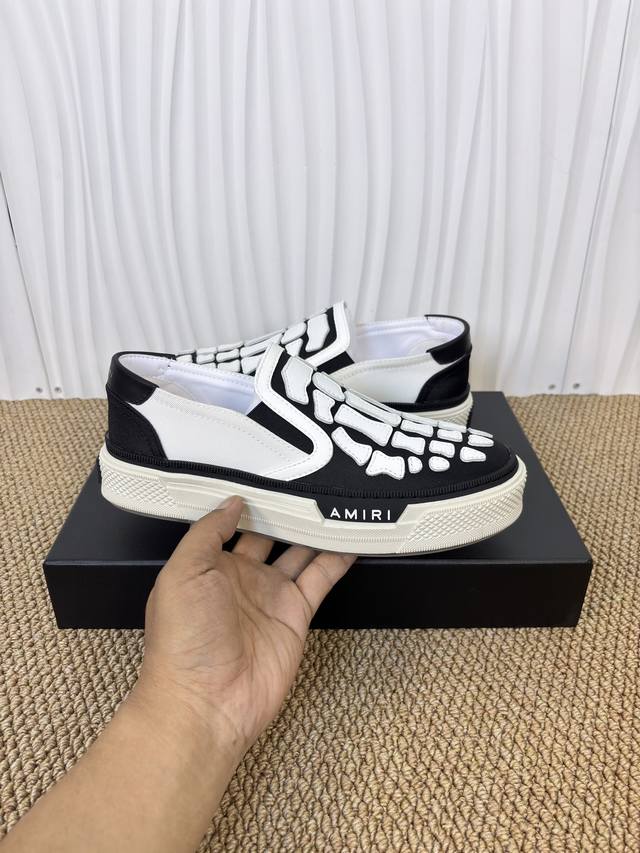 工厂P价 女装女鞋 运动原单 Amiri埃米尔爆款情侣骨头鞋。休闲时尚领头羊。来自洛杉矶的高街潮牌独家爆版骨头鞋，众多明星网红同款，中国新说唱歌手小白Gali