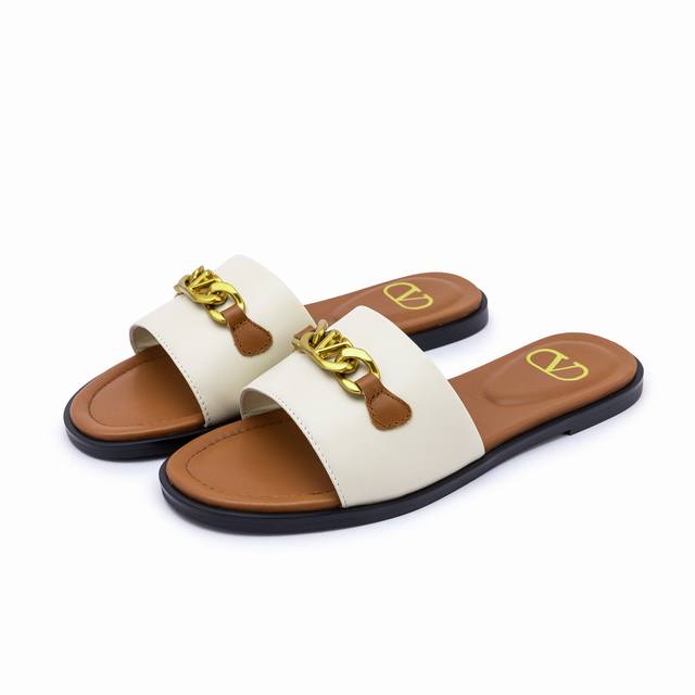 工厂P价 女装女鞋 运动原单华伦天奴Valentino 新款平底拖 DDD 鞋面牛皮，内里羊皮，码数35-43，44.45不退换 DDD