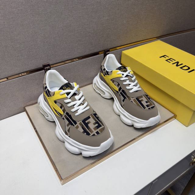 出厂价Pp 芬迪～ 男士休闲鞋 2026Z柜同步发售 码数:38-44# 4个颜色鞋面选用多材质拼接网布内里，舒适透气，鞋底：原版舒适耐磨大底，实物拍摄实物更赞