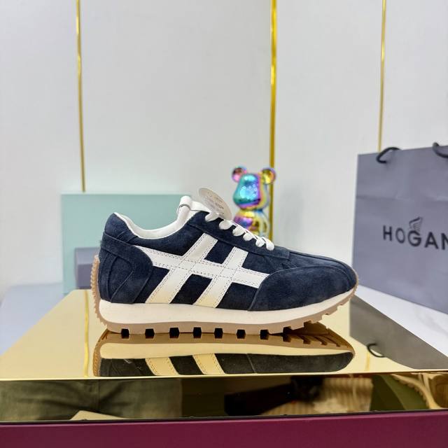 Hogan 霍根 2025新款转图必爆 H-Stripes系列情侣款厚底老爹鞋飞艇鞋休闲运动鞋。 DDD 顶级版本原版购入开发做货 DDD 此款H-Stripe