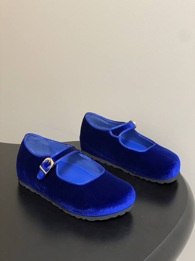 工厂P价 - DDD Birkenstock 厚底玛丽珍鞋 大头娃娃鞋 DDD 皮革绒面时尚休闲包头鞋 牛皮绒面革质地柔软搭配可调节鞋扣提升穿着舒适度⑤ DDD