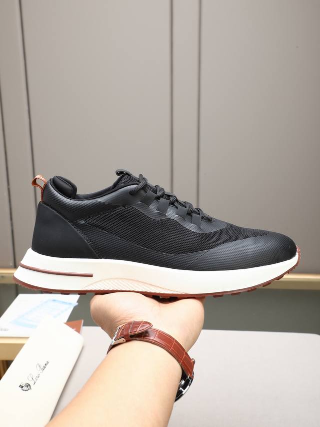 Lp新品发售 Loro Piana 诺悠翩雅 运动鞋｜采用头层牛皮进口滴胶透气网面制作｜全方位一比一复原专柜工艺流程｜加装原版开模橡胶三色组合工艺大底｜ DDD